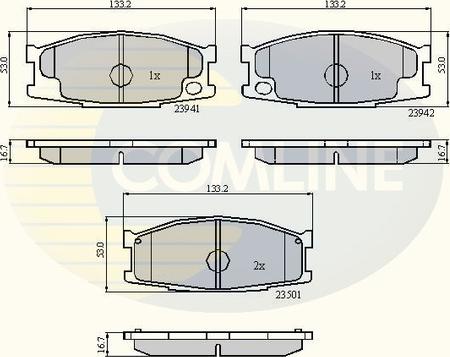 Comline CBP01087 - Bremžu uzliku kompl., Disku bremzes autodraugiem.lv