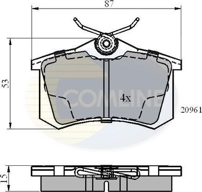 Comline CBP0108 - Bremžu uzliku kompl., Disku bremzes autodraugiem.lv