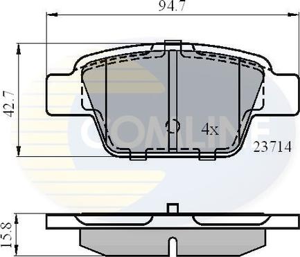 Comline CBP01039 - Bremžu uzliku kompl., Disku bremzes autodraugiem.lv