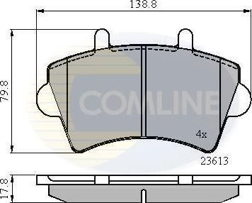 Comline CBP01035 - Bremžu uzliku kompl., Disku bremzes autodraugiem.lv