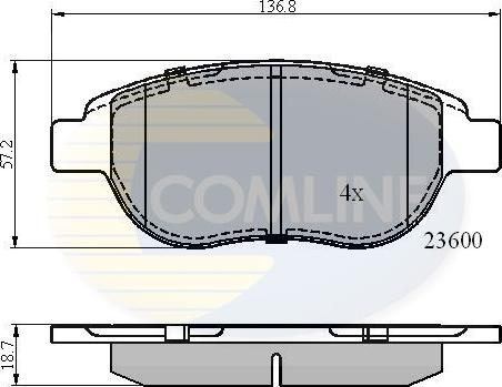 Comline CBP01038 - Bremžu uzliku kompl., Disku bremzes autodraugiem.lv