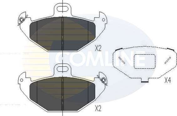 Comline CBP01020 - Bremžu uzliku kompl., Disku bremzes autodraugiem.lv