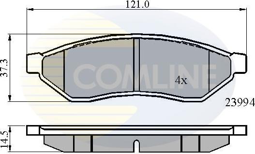 Comline CBP01190 - Bremžu uzliku kompl., Disku bremzes autodraugiem.lv