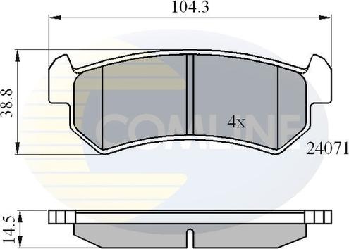 Comline CBP01191 - Bremžu uzliku kompl., Disku bremzes autodraugiem.lv