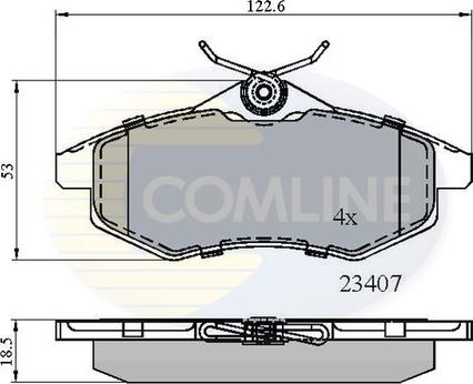 Comline CBP01145 - Bremžu uzliku kompl., Disku bremzes autodraugiem.lv