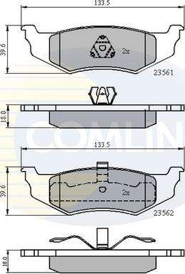 Comline CBP01100 - Bremžu uzliku kompl., Disku bremzes autodraugiem.lv