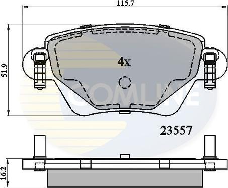 Comline CBP01114 - Bremžu uzliku kompl., Disku bremzes autodraugiem.lv