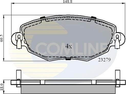 Comline CBP01110 - Bremžu uzliku kompl., Disku bremzes autodraugiem.lv