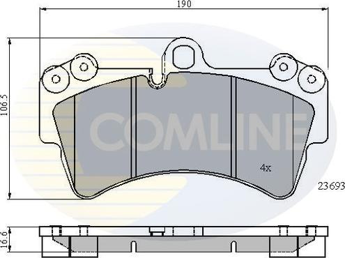 Comline CBP01315 - Bremžu uzliku kompl., Disku bremzes autodraugiem.lv