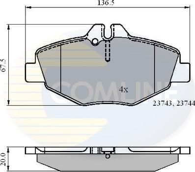 Comline CBP01209 - Bremžu uzliku kompl., Disku bremzes autodraugiem.lv