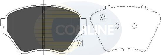 Comline CBP01206 - Bremžu uzliku kompl., Disku bremzes autodraugiem.lv