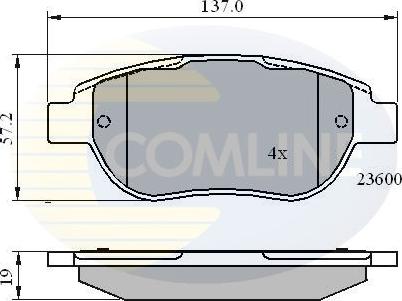 Comline CBP01748 - Bremžu uzliku kompl., Disku bremzes autodraugiem.lv