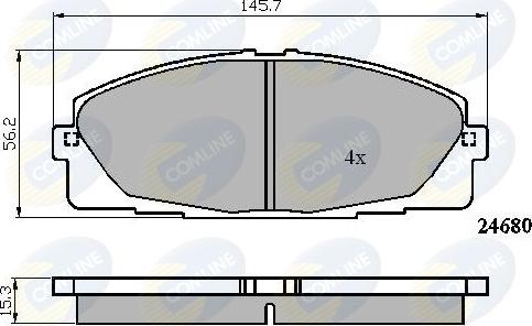 Comline CBP01706 - Bremžu uzliku kompl., Disku bremzes autodraugiem.lv