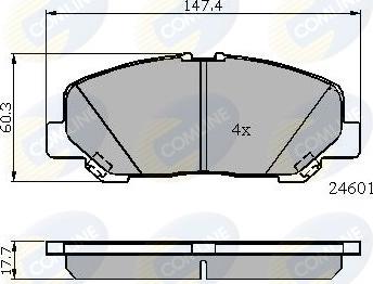 Comline CBP01701 - Bremžu uzliku kompl., Disku bremzes autodraugiem.lv