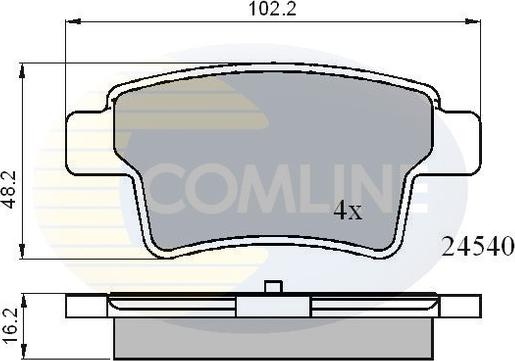 Comline CBP01713 - Bremžu uzliku kompl., Disku bremzes autodraugiem.lv