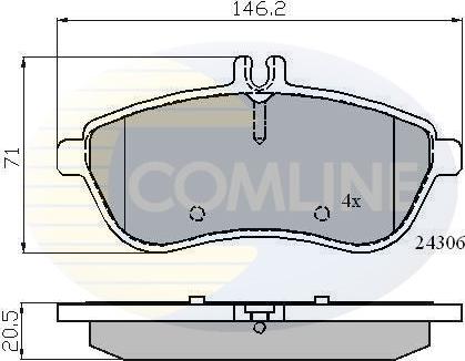 Comline CBP01786 - Bremžu uzliku kompl., Disku bremzes autodraugiem.lv