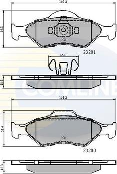 Comline CBP0899 - Bremžu uzliku kompl., Disku bremzes autodraugiem.lv