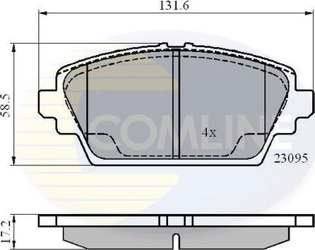 Comline CBP0802 - Bremžu uzliku kompl., Disku bremzes autodraugiem.lv