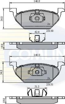 Comline CBP0889 - Bremžu uzliku kompl., Disku bremzes autodraugiem.lv