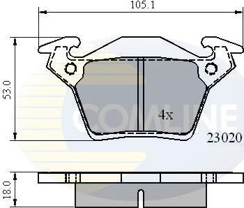 Comline CBP0888 - Bremžu uzliku kompl., Disku bremzes autodraugiem.lv