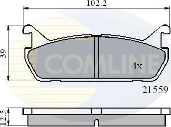 Comline CBP0875 - Bremžu uzliku kompl., Disku bremzes autodraugiem.lv