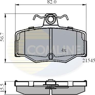 Comline CBP0878 - Bremžu uzliku kompl., Disku bremzes autodraugiem.lv