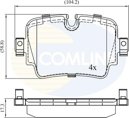 Comline CBP02454 - Bremžu uzliku kompl., Disku bremzes autodraugiem.lv