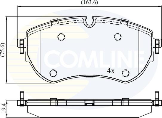 Comline CBP02456 - Bremžu uzliku kompl., Disku bremzes autodraugiem.lv