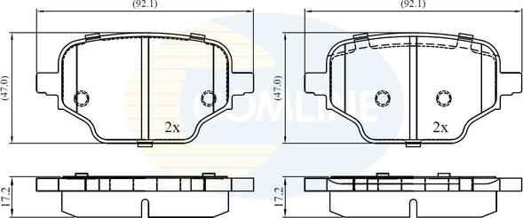 Comline CBP02453 - Bremžu uzliku kompl., Disku bremzes autodraugiem.lv