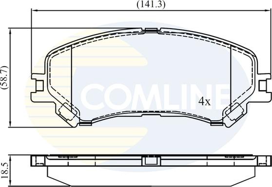 Comline CBP02423 - Bremžu uzliku kompl., Disku bremzes autodraugiem.lv