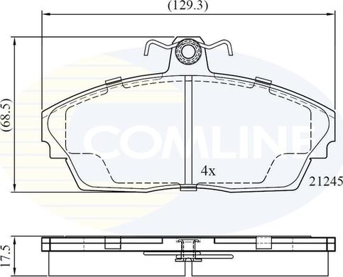 Comline CBP0256 - Bremžu uzliku kompl., Disku bremzes autodraugiem.lv