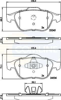 Comline CBP02020 - Bremžu uzliku kompl., Disku bremzes autodraugiem.lv