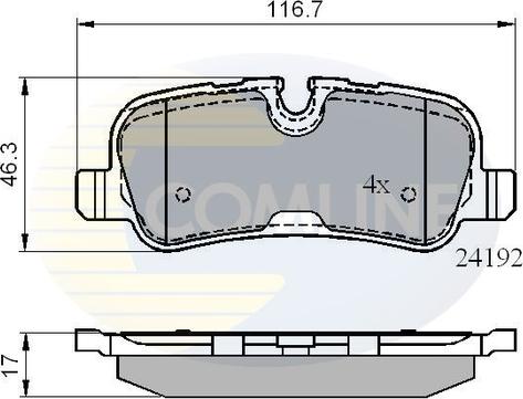 Comline CBP02021 - Bremžu uzliku kompl., Disku bremzes autodraugiem.lv