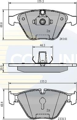 Comline CBP02100 - Bremžu uzliku kompl., Disku bremzes autodraugiem.lv