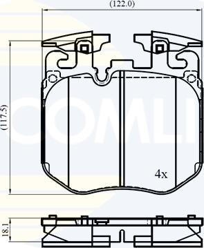 Comline CBP02838 - Bremžu uzliku kompl., Disku bremzes autodraugiem.lv