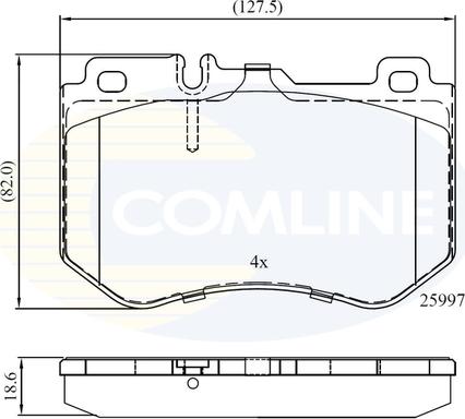 Comline CBP02347 - Bremžu uzliku kompl., Disku bremzes autodraugiem.lv