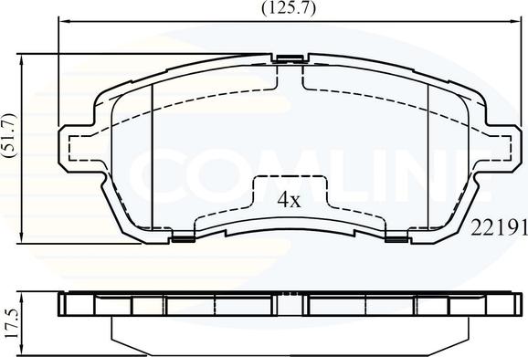 Comline CBP02361 - Bremžu uzliku kompl., Disku bremzes autodraugiem.lv