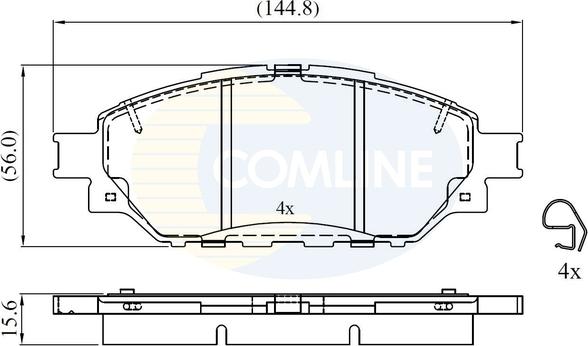 Comline CBP02305 - Bremžu uzliku kompl., Disku bremzes autodraugiem.lv