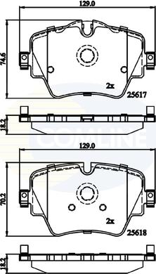 Comline CBP02319 - Bremžu uzliku kompl., Disku bremzes autodraugiem.lv