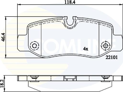 Comline CBP02315 - Bremžu uzliku kompl., Disku bremzes autodraugiem.lv