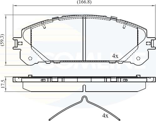 Comline CBP02267 - Bremžu uzliku kompl., Disku bremzes autodraugiem.lv