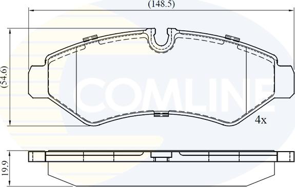 Comline CBP02762 - Bremžu uzliku kompl., Disku bremzes autodraugiem.lv