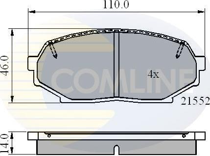 Comline CBP0754 - Bremžu uzliku kompl., Disku bremzes autodraugiem.lv