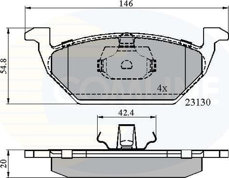 Comline CBP0737 - Bremžu uzliku kompl., Disku bremzes autodraugiem.lv