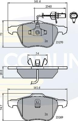 Comline CBP11136 - Bremžu uzliku kompl., Disku bremzes autodraugiem.lv