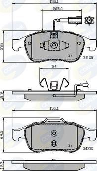 Comline CBP12028 - Bremžu uzliku kompl., Disku bremzes autodraugiem.lv