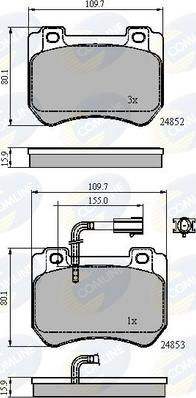 Comline CBP12102 - Bremžu uzliku kompl., Disku bremzes autodraugiem.lv