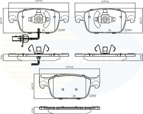 Comline CBP12352 - Bremžu uzliku kompl., Disku bremzes autodraugiem.lv