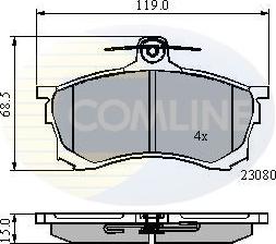 Comline CBP3452 - Bremžu uzliku kompl., Disku bremzes autodraugiem.lv