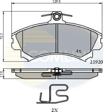 Comline CBP3462 - Bremžu uzliku kompl., Disku bremzes autodraugiem.lv